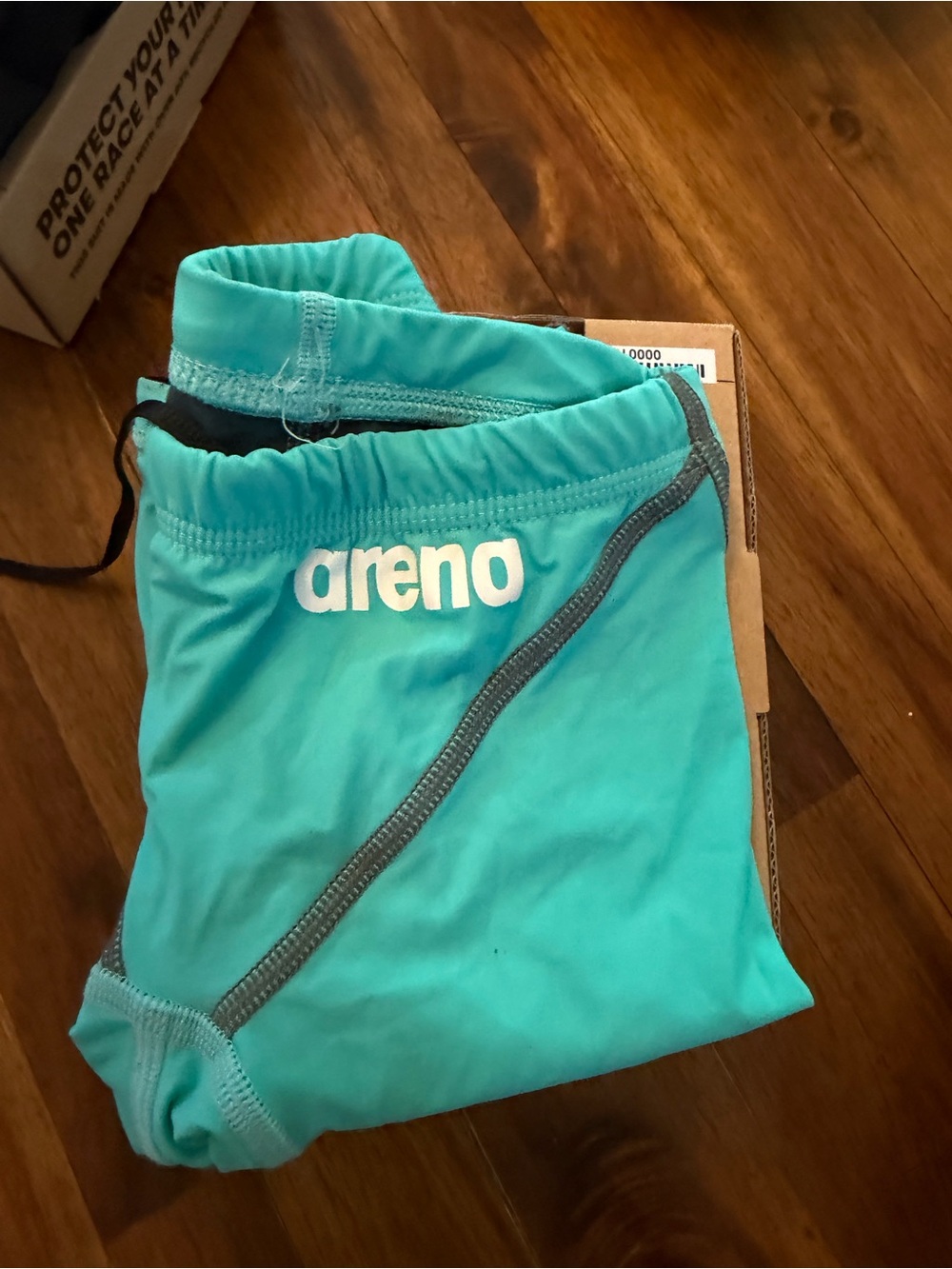 Arena Kids Aqua Swim Briefs with Contrast Stitching